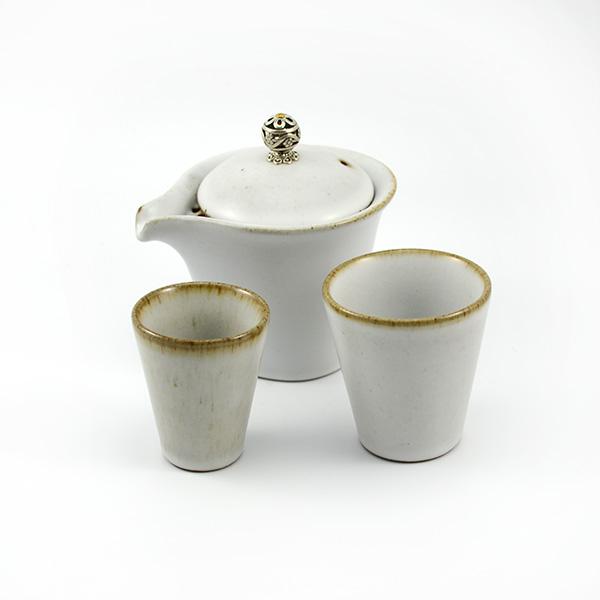 Gongfu Tea Set - Nesting Cup Easy Gaiwan - White Ruyao - 130ml