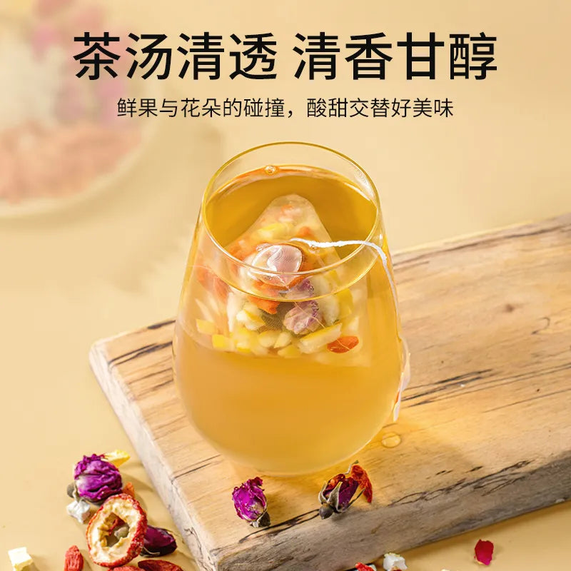 Hawthorn Rose Syrup, Lemon, Wolfberry, Rose, Rock Sugar, Rose Petal, Fruit Tea, Flower Tea, Herbal Tea, Independent Tea Bag