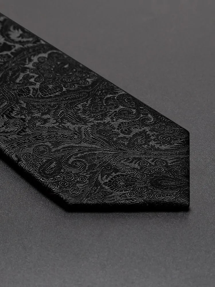 Premium Black Tie with Lucky Koi Fish - Zippered No-Tie Design, Ideal for Grooms, Men's Formal/Business Attire, Engagement Wedding Gift