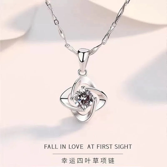 PT950 Platinum Necklace Female Cupid Clavicle Chain Diamond Pendant Engagement Valentine's Day Gift for Girlfriend