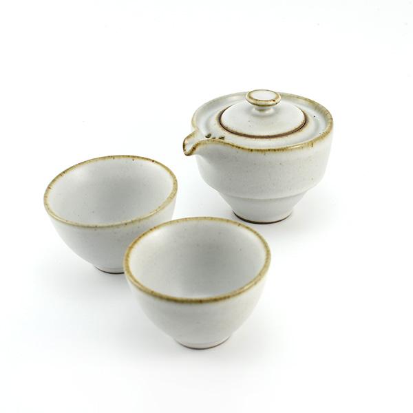 Gongfu Tea Set  - Easy Gaiwan Cup Set - Tall White Ruyao - 140ml