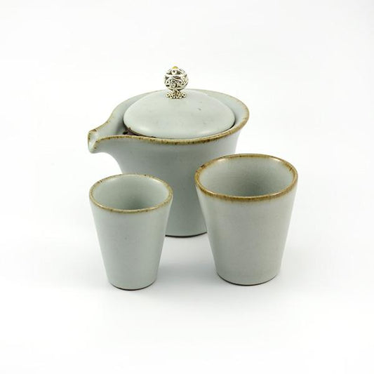 Gongfu Tea Set  - Nesting Cup Easy Gaiwan - Green Ruyao - 130ml