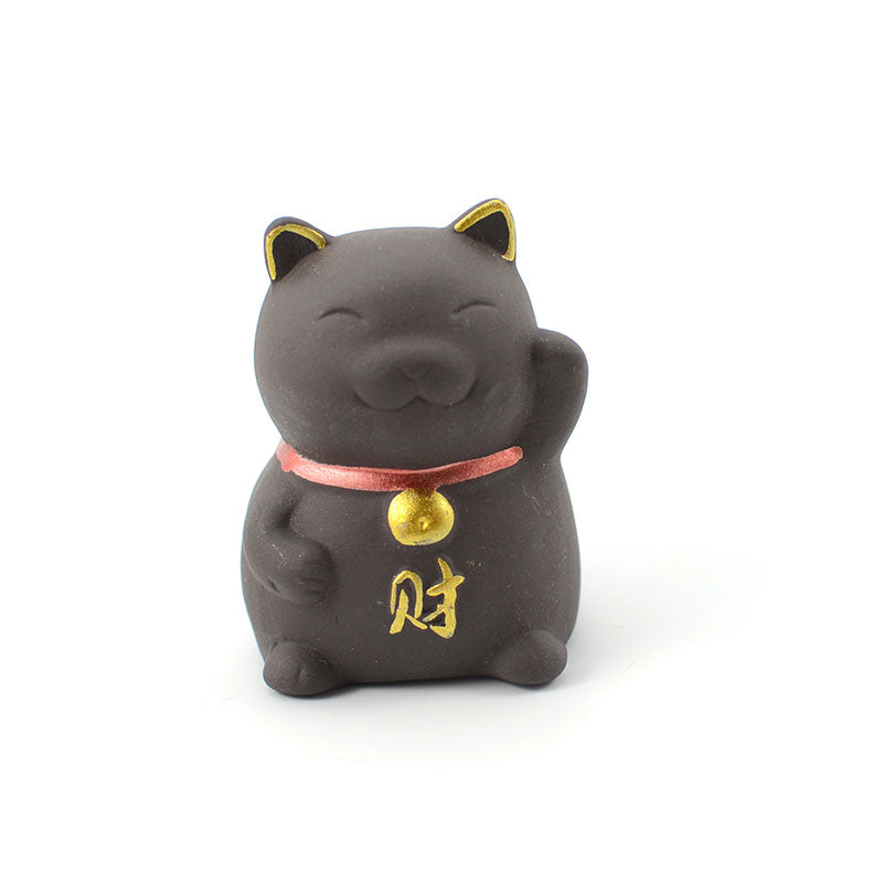 Brown Neko Fortune Cat Teapet