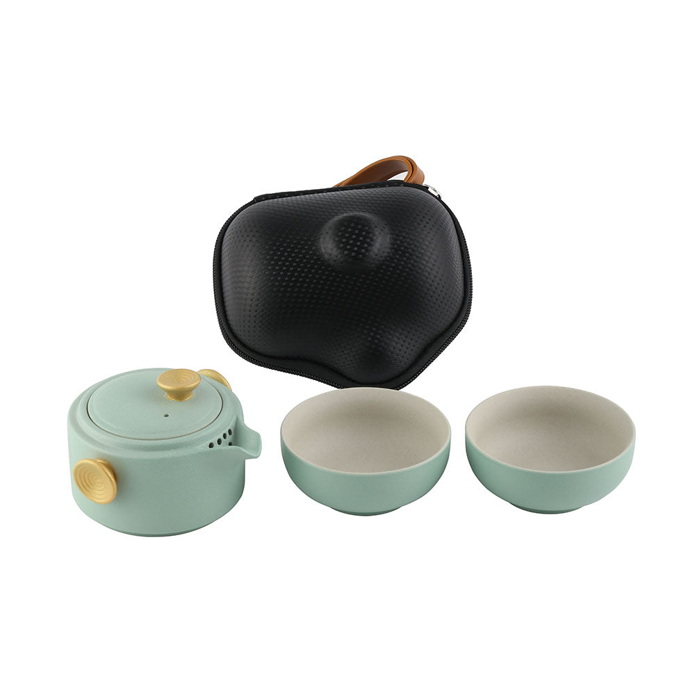 Gongfu Tea Set - Easy Gaiwan Cup Set - Sea Green Glaze - 180ml