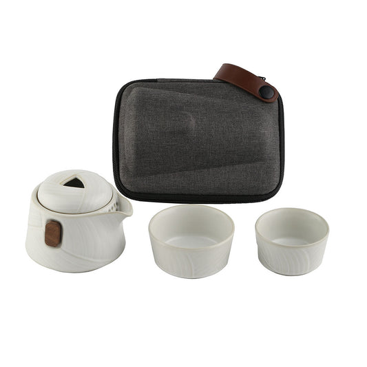 Gongfu Tea Set - Easy Gaiwan Cup Set - White Ruyao Glaze - 200ml